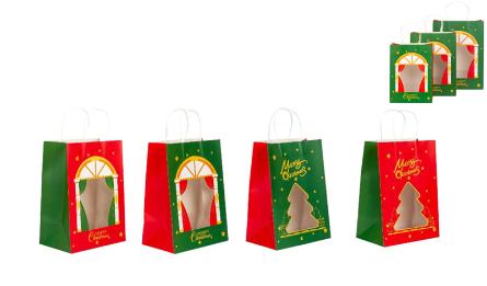 ΤΣΑΝΤΕΣ ΧΡΙΣΤΟΥΓΕΝΝΙΑΤΙΚΕΣ ΣΤΡΙΦΤΟ ΧΕΡΑΚΙ ΚΑΙ ΠΑΡΑΘΥΡΟ 19cm x 26cm x 13cm 0402308