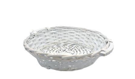 ΚΑΛΑΘΙ ΣΤΡΟΓΓΥΛΟ ΑΣΠΡΟ 45cm x 11cm 0519101