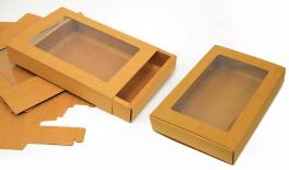 ΧΑΡΤΙΝΟ ΚΟΥΤΙ ΣΥΡΤΑΡΩΤΟ ΜΕ ΠΑΡΑΘΥΡΟ 25cm x 16cm x 6cm 0402159