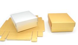 ΧΑΡΤΙΝΟ ΚΟΥΤΙ ΜΕ ΚΑΠΑΚΙ ΧΡΥΣΟ/ΑΣΗΜΙ 13cm x 13cm x 6cm 0402259