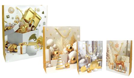 ΤΣΑΝΤΑ ΧΡΙΣΤΟΥΓΕΝΝΙΑΤΙΚΗ ΜΕ ΧΡΥΣΟΤΥΠΙΑ 31cm x 40cm x 12cm 0402316