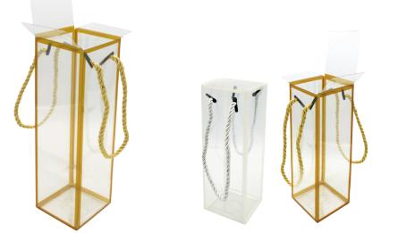 ΤΣΑΝΤΑΚΙ ΚΟΥΤΙ ΜΑΚΡΟΣΤΕΝΟ ΖΕΛΑΤΙΝΑ ΜΕ ΧΕΡΟΥΛΙΑ 9cm x 9cm x 32cm 0402329