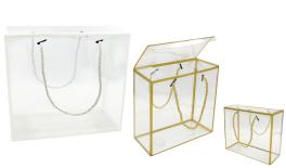 ΤΣΑΝΤΑ ΚΟΥΤΙ ΠΑΡΑΛΛΗΛΟΓΡΑΜΟ ΖΕΛΑΤΙΝΑ ΜΕ ΤΡΙΚΛΩΝΟ ΚΟΡΔΟΝΙ 25cm x 10cm 0402334