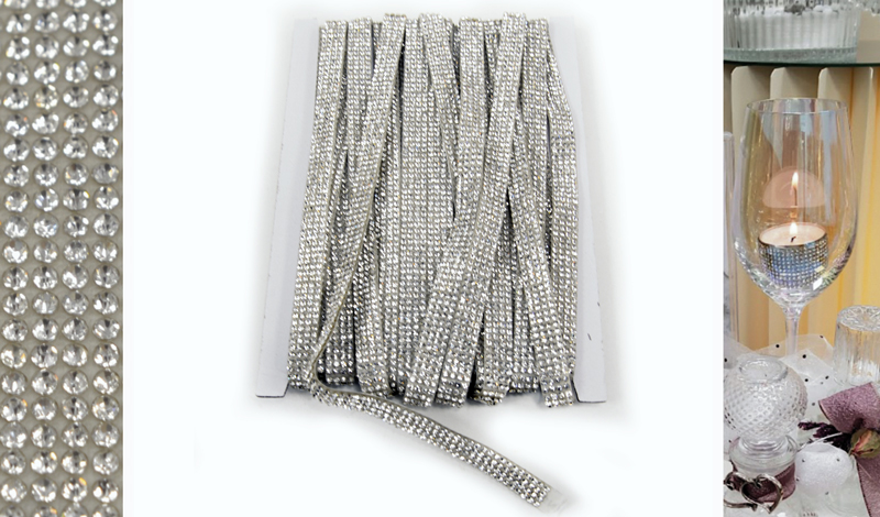 ΣΤΡΑΣ 3mm ΤΡΕΣΑ ΜΕ ΑΥΤΟΚΟΛΛΗΤO 1cm x 10m με 4 ΣΕΙΡΕΣ 0501117