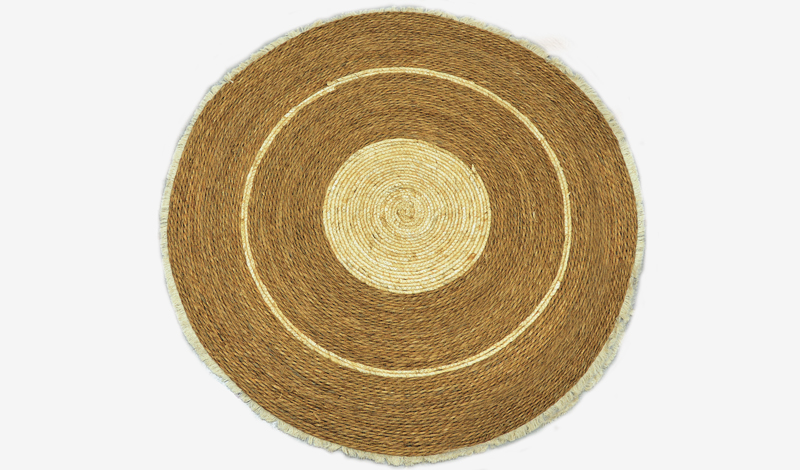 ΧΑΛΙ ΣΤΡΟΓΓΥΛΟ BOHO ΜΕ ΚΡΟΣΙΑ 120CM 0502333