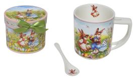 LC009S/ 235 easter cup and spoon size:7.5*9cm 280ml 36set/ctn 0502726