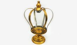 ΜΕΤΑΛΛΙΚΟ ΚΗΡΟΠΗΓΙΟ ΚΟΡΩΝΑ ΜΕ ΒΑΣΗ 43cm x 16cm 6J7120 0503245