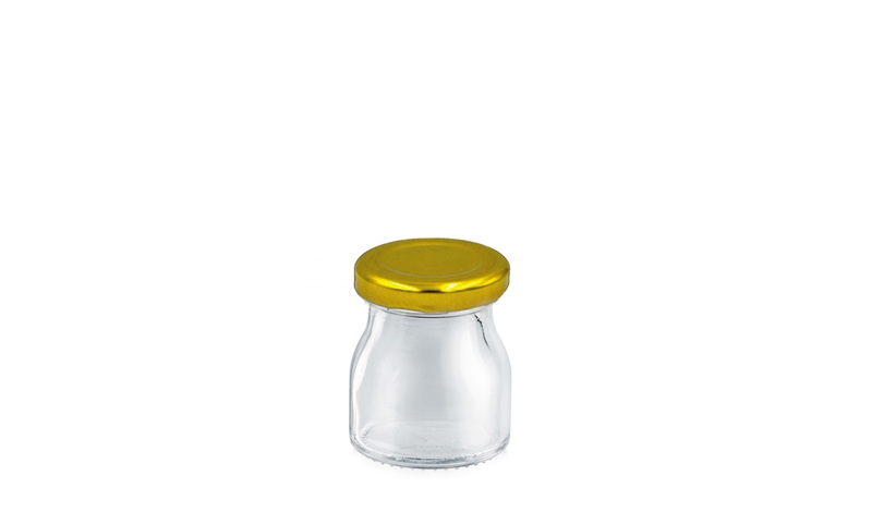 ΒΑΖΑΚΙ ΓΥΑΛΙΝΟ 5.5cm x 4.5cm ΧΡΥΣΟ ΚΑΠΑΚΙ 50ml 0503311