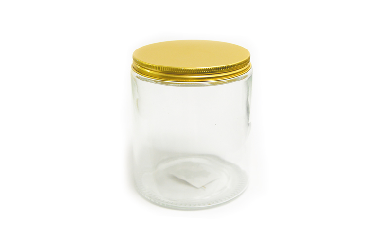 ΒΑΖΑΚΙ ΓΥΑΛΙΝΟ 9.3cm x 6.5cm ΧΡΥΣΟ ΒΙΔΩΤΟ ΚΑΠΑΚΙ 250ml 0503324