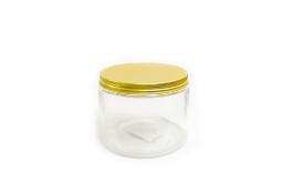ΒΑΖΑΚΙ ΓΥΑΛΙΝΟ 9.3cm x 6.5cm ΧΡΥΣΟ ΒΙΔΩΤΟ ΚΑΠΑΚΙ 250ml 0503324