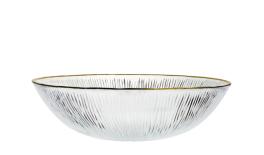 ΓΥΑΛΙΝΟ ΑΝΑΓΛΥΦΟ ΜΠΩΛ ΜΕ ΧΡΥΣΟ ΧΕΙΛΟΣ 24cm x 7cm 0503383