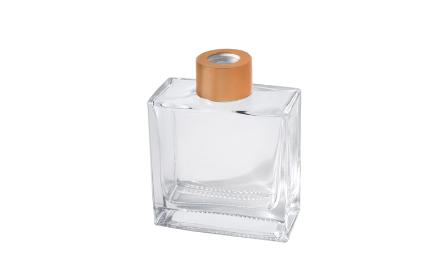 100ml flat square bottle+metal cover 9.7*8*3.9cm 0503435