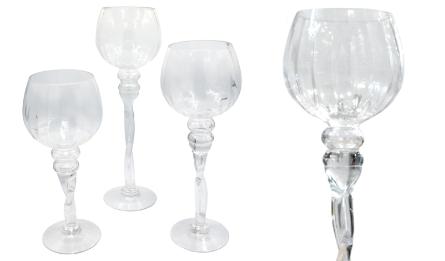 ΓΥΑΛΙΝΟ ΚΗΡΟΠΗΓΙΟ ΜΕ ΣΤΡΙΦΤΟ ΠΟΔΙ 35cm 0503464