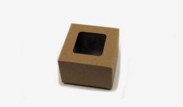 ΚΟΥΤΙ ΧΑΡΤΙΝΟ ΜΕ ΠΑΡΑΘΥΡΟ ΖΕΛΑΤΙΝΑ 6.5cm x 6.5cm x 5cm 0506206