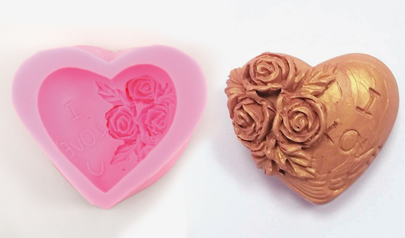 ΚΑΛΟΥΠΙ ΣΙΛΙΚΟΝΗΣ ΚΑΡΔΙΑ LOVE 7cm x 5.5cm 0515100