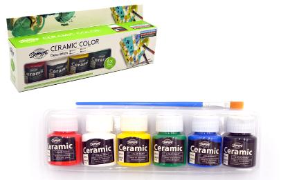 ΣΕΤ 6 ΧΡΩΜΑΤΩΝ ΓΙΑ ΚΕΡΑΜΙΚΕΣ ΕΠΙΦΑΝΕΙΕΣ 25ml 0515235