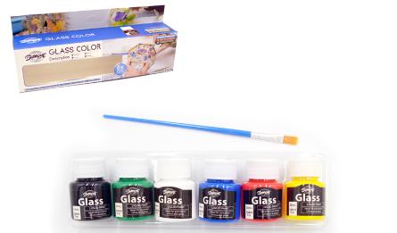 ΣΕΤ 6 ΧΡΩΜΑΤΩΝ ΓΙΑ ΓΥΑΛΙ 25ml 0515236