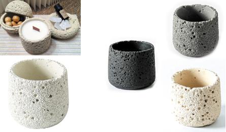 6*6*5cm cement candle cup weight:0.15kg 0515349