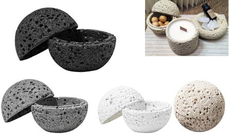 10*10cm ball cement candle cup weight:0.47kg 0515353
