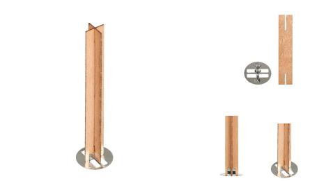 ΦΥΤΙΛΙ ΚΕΡΙΟΥ ΣΤΑΥΡΟΣ ΑΠΟ ΞΥΛΟ ΜΕ ΜΕΤΑΛΛΙΚΗ ΒΑΣΗ 90mm 0515462