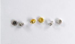 ΜΕΤΑΛΛΙΚΗ ΧΑΝΤΡΑ ΑΣΗΜΙ ΧΡΥΣΟ 6mm x 6mm 0517246