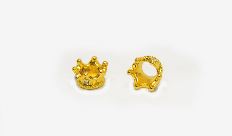 ΜΕΤΑΛΛΙΚΗ ΧΡΥΣΗ ΚΟΡΩΝΑ ΜΕ ΣΤΡΑΣ 7mm x 10mm B76369 0517946