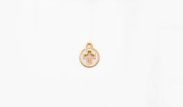 ΜΕΤΑΛΛΙΚΟΣ ΣΤΑΥΡΟΣ ΣΤΡΟΓΓΥΛΟ ΜΕ ΣΜΑΛΤΟ 1.1cm x 1.4cm 0517986