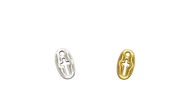 ΜΕΤΑΛΛΙΚΟΣ ΣΤΑΥΡΟΣ ΟΒΑΛ ΜΙΚΡΟΣ 0.7cm x 1.3cm 0517989