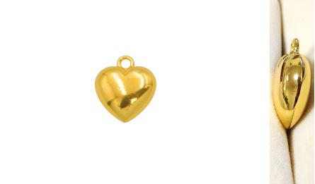 ΜΕΤΑΛΛΙΚΗ ΚΡΕΜΑΣΤΗ ΠΟΜΠΕ ΚΑΡΔΙΑ 1.7cm x 1.9cm 0517990