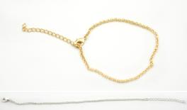 ΜΕΤΑΛΛΙΚΟ ΒΡΑΧΙΟΛΙ ΑΛΥΣΙΔΑ ΠΛΑΤΙΑ 18cm 0517993