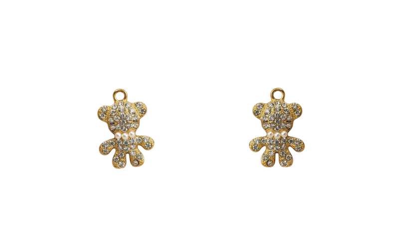 ΜΕΤΑΛΛΙΚΟ ΑΡΚΟΥΔΑΚΙ ΜΕ ΣΤΡΑΣΑΚΙΑ 16mm x 23mm ΚΑΙ ΠΕΡΛΕΣ 0518072