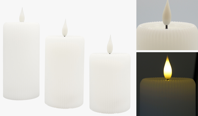 ΚΕΡΙ LED ΑΝΑΓΛΥΦΟ ΡΙΓΕΣ 18cm ΚΙΝΟΥΜΕΝΗ ΦΛΟΓΑ 0519002