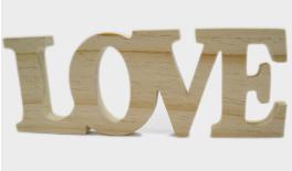 ΞΥΛΙΝΟ LOVE 31cm x 11cm ΦΥΣΙΚΟ 0519306