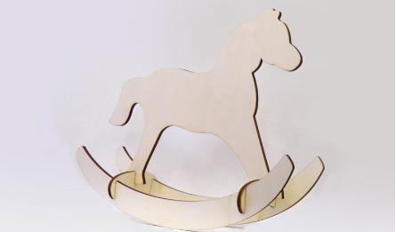 ΞΥΛΙΝΟ ΑΛΟΓΑΚΙ ΚΑΡΟΥΖΕΛ ΓΙΓΑΣ 3D 24cm x 29cm 0519346
