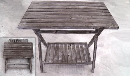 WOODEN TABLE WITH SHELF 0519354