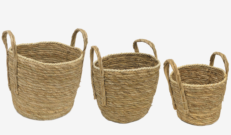 10728 Corn bract knitted basket size:29*22 24*18 22*15 0519662