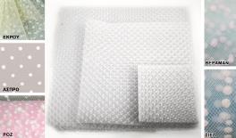 ΤΟΥΛΙ ΜΕ ΛΕΥΚΟ ΠΟΥΑ 14cm x 14cm 0527254