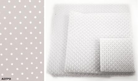 ΤΟΥΛΙ ΜΕ ΛΕΥΚΟ ΠΟΥΑ 18cm x 18cm 0527333