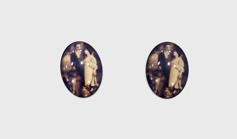 ΓΥΑΛΙΝΟ ΦΩΤΟ ΓΑΜΟΣ ΒΙΝΤΑΖ ΣΚΕΤΗ 25mm x 18mm 0529004