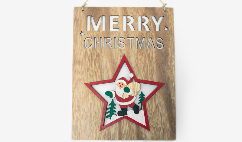 ΞΥΛΙΝΗ ΤΑΜΠΕΛΑ XMAS 26cm x 20cm HEA-18A0701 0531083