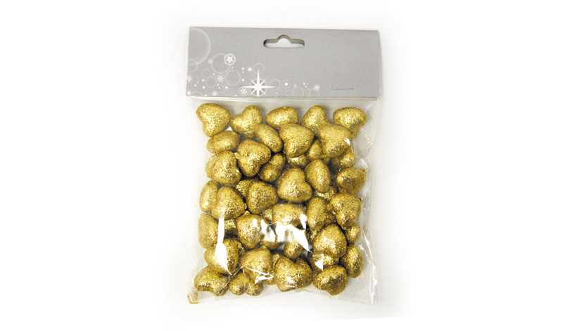 ΚΑΡΔΙΕΣ FOAM ΜΙΚΡΕΣ ΜΕ ΓΚΛΙΤΕΡ 2cm ΣΕΤ/50 HHC-88321 0531099