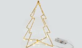 ΜΕΤΑΛΛΙΚΟ ΔΕΝΤΡΟ ΜΕ LED ΠΤΥΣΣΟΜΕΝΟ 26cm x 20cm HBC-188313 0531109