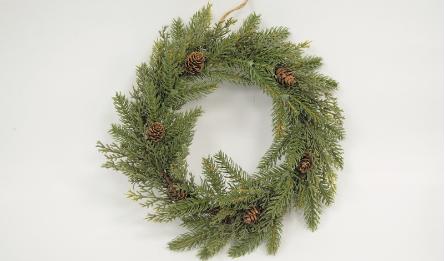 ST15-H049 D30cm Wreath, green 0532017