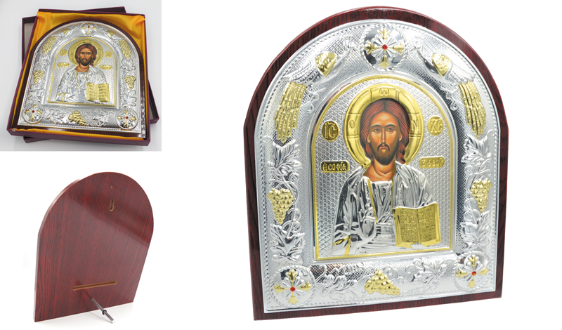 ΕΠΙΤΡΑΠΕΖΙΑ EIKONA ΞΥΛΙΝΗ ΙΗΣΟΥ ΧΡΙΣΤΟΥ 20cm x 26cm ΣΕ ΚΟΥΤΙ 0620041