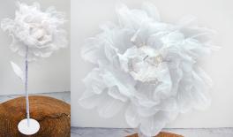 ΣΤΑΝΤ ΦΩΤΙΣΤΙΚΟ ΑΣΠΡΟ ΛΟΥΛΟΥΔΙ ΑΝΟΙΓΟΚΛΕΙΝΟΜΕΝΑ ΠΕΤΑΛΑ ΜΕ LED ΣΤΗΜΟΝΕΣ 0621075