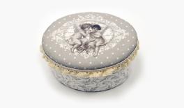 ΞΥΛΙΝΟ ΚΟΥΤΙ ΟΒΑΛ ΒΑΜΒΑΚΕΡΟ ΑΓΓΕΛΟΣ 15cm x 12cm x 8cm 17-2039 0621140