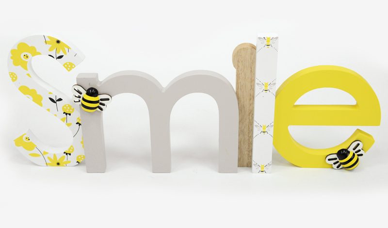 ΞΥΛΙΝΟ SMILE 36cm x 14cm BR-F87628-1 0621279