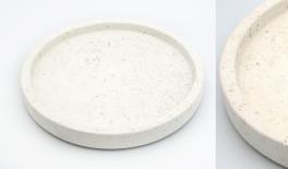 ΣΤΡΟΓΓΥΛΟ ΠΙΑΤΟ ΑΠΟ ΠΟΡΟΛΙΘΟ 20cm 0621537