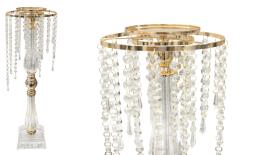 ΜΕΤΑΛΛΙΚΟ ΚΗΡΟΠΗΓΙΟ ΚΑΙ ΚΡΥΣΤΑΛΛΑ 66.5cm 0621578