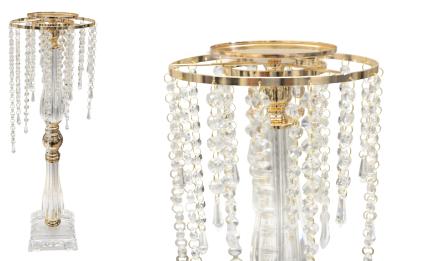 ΜΕΤΑΛΛΙΚΟ ΚΗΡΟΠΗΓΙΟ ΚΑΙ ΚΡΥΣΤΑΛΛΑ 66.5cm 0621578